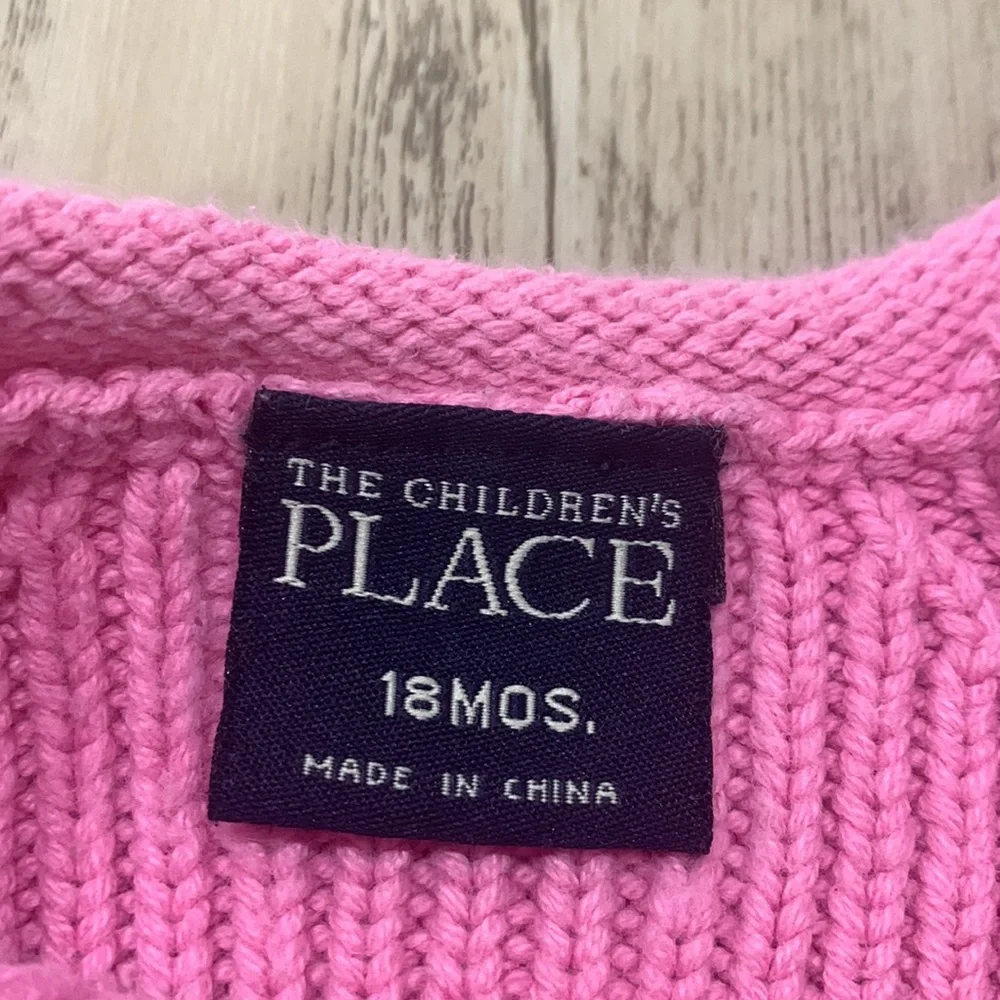 The Children’s Place Toddler Girl Color Block Striped Ribbed Knit Sweater Button